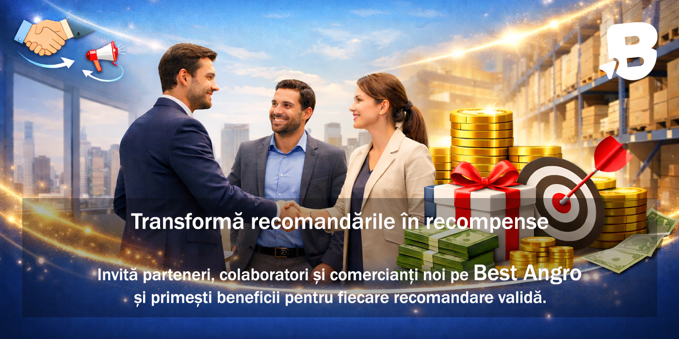 Programul de recomandări Best Angro. Invită persoane noi și primești recompense pentru fiecare comandă