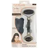 Set masaj facial 2 în 1 din piatră naturală neagră cu roller și Gua Sha