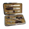 Trusă manichiură 766 cu 6 piese din inox în husă metalică cu interior capitonat