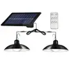 Proiector LED Solar cu 2 Lămpi Exterioare și Telecomandă XF-707-2
