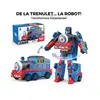 Tren-Robot 2 în 1 cu transformare automată din locomotivă în robot