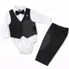 Set 4 Costume Elegante pentru Bebeluși Băieți, 4 Piese, Culoare Negru – 6–18 luni
