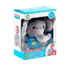 Elefant interactiv din plus moale "Press & Play", cu sunete, melodii si lumini pentru bebelusi