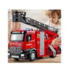 Camion de Pompieri "Rescue Hero" cu Cabină Metalică, Pompă de Apă Funcțională, Scară Rotativă, Lumini și Sunete