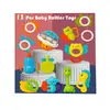 Set 12 sunători pentru bebe, jucării senzoriale colorate