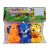 Set 3 Jucării Piuitoare din Cauciuc Moale, Modele Animale Vesele, Ideale pentru Baie și Dentitție, Dimensiuni 6-8 cm, Multicolor
