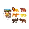 Set 6 Figurine Animale Sălbatice „Happy Animal World”, Detalii Realiste, Material Plastic Durabil, Dimensiuni între 10 cm și 14 cm, Multicolor