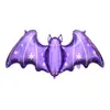 Balon din folie metalica forma Liliac negru 119x51 cm pentru decor Halloween