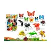 Set 13 Figurine Insecte Gigant, Detalii Realiste pentru Studiu și Joacă, Include Fluturi, Gândaci și Scorpioni, Dimensiuni 5-12 cm