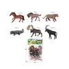 Set 6 Figurine Animale Sălbatice, Include Crocodil și Animale de Junglă, Detalii Realiste, Dimensiuni 10-12 cm, Multicolor