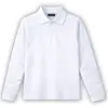 Bluză Polo Albă cu Guler pentru Băieți, Bumbac, Set 4 Bucăți 14–17 ani