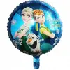 Balon din Folie de Aluminiu Rotund Frozen Fever, cu Elsa, Anna și Olaf, 45 x 45 cm
