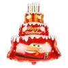 Balon din Folie de Aluminiu Tip Figurină Tort, Model Lightning McQueen - Cars, 82 x 60 cm