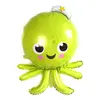 Balon din Folie de Aluminiu Tip Figurină, Model Caracatiță Verde, 81 x 53 cm