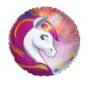 Balon din Folie de Aluminiu Rotund, Design Unicorn Magic, Multicolor, 45 x 45 cm