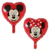 Set Baloane din Folie de Aluminiu Tip Inimă, Mickey și Minnie Mouse, 45 x 45 cm
