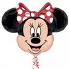 Balon din Folie de Aluminiu Figurină Cap Minnie Mouse cu Fundiță Roșie, Decor Aniversar Disney, 64 x 60 cm