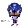 Balon din Folie de Aluminiu Figurină Sonic the Hedgehog, Design 3D cu Cap Supradimensionat, 68 x 44 cm