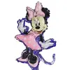 Balon din Folie de Aluminiu Tip Figurină, Model Minnie Mouse în Rochie Roz, 80 x 50 cm