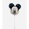 Balon din Folie de Aluminiu cu Băț Inclus, Model Cap Mickey Mouse, 35 x 25 cm