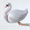 Balon din Folie de Aluminiu Figurină Lebădă Albă, Decor Elegant Party, 98 x 97 cm