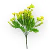Buchet Floral Artificial cu 7 Capete, Flori Galbene de Câmp, Înălțime 32 cm