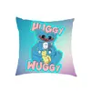 Față de Pernă Decorativă Huggy Wuggy, Imprimeu Tematic Poppy Playtime, Dimensiuni 45 x 45 cm, Diverse Culori
