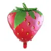 Balon din Folie Metalizată, Model Figurină Căpșună Roșie, 63 x 53 cm