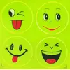 Sticker Autoadeziv Reflectorizant Model Smiley Face, Vizibilitate Ridicată, Dimensiuni 11.5 x 11.5 cm
