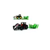 Tractor Agricol de Jucărie cu Încărcător Frontal Mobil și Grapă cu Discuri, Set Fermă Interactiv, 46 cm