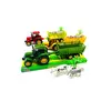 Tractor Agricol de Jucărie cu Remorcă Transport Animale, Set Interactiv cu Văcuță și Cal