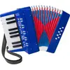 Acordeon pentru Copii cu Clape, 23 x 38 cm, Culoare Albastru Sky
