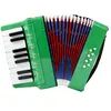 Acordeon pentru Copii cu Clape, 23 x 38 cm, Culoare Verde Vibrant