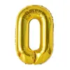 Balon din Folie de Aluminiu, Cifra 0, Culoare Auriu Metalizat, 68 x 53 cm