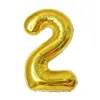 Balon din Folie de Aluminiu, Cifra 2, Culoare Auriu Metalizat, 68 x 53 cm