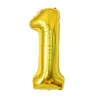Balon din Folie de Aluminiu, Cifra 1, Culoare Auriu Metalizat, 68 x 53 cm