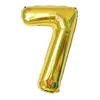 Balon din Folie de Aluminiu, Cifra 7, Culoare Auriu Metalizat, 68 x 53 cm