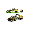 Tractor Agricol de Jucărie cu Remorcă și Excavator Funcțional, Set Utilaje pentru Copii, 28 cm