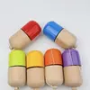 Jucărie de Îndemânare din Lemn "The Pill", Kendama în Formă de Pastilă, Diverse Culori