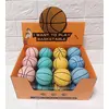 Set 24 Mingi Țopăitoare Premium din Cauciuc Presat, Model Basket, 4.5 cm, Diverse Culori