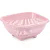 Strecurătoare din plastic 25 cm, formă pătrată rotunjită, mix de culori