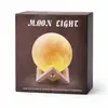 Lampă LED 3D Moon Light USB, Model Touch Control Reglabil, Diametru 15 cm, cu Suport Lemn