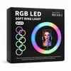 Lampă Ring Light RGB LED MJ33 USB, Model Soft Ring Light, Diametru 26 cm, cu Suport Telefon Inclus