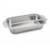 Tavă de copt dreptunghiulară din inox, 30 x 20 x 6.5 cm, cu mânere laterale