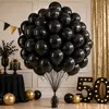 Set 50 Baloane din Latex, Negru, Ideale pentru Petreceri și Aniversări