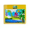 Puzzle Clasic din Lemn pentru Copii și Bebeluși, Model Lacul Dino și Dinozauri Preistorici, Joc Educativ de Potrivire