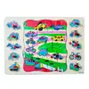 Puzzle din Lemn Mixt pentru Copii, Model Transport, Joc Educativ Clasic și Încastru cu Pioneze