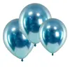 Set 100 Baloane din Latex Rotunde, Culoare Albastru Metalizat Premium, Accesorii pentru Decor Petreceri și Aniversări
