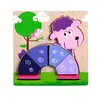 Puzzle din Lemn pentru Copii și Bebeluși, Model Ursulet în Relief, Jucărie Educativă
