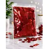 Confeti Glitter Roșu Metalizat din PET, Formă Dreptunghiulară, Dimensiune 5x2 cm
